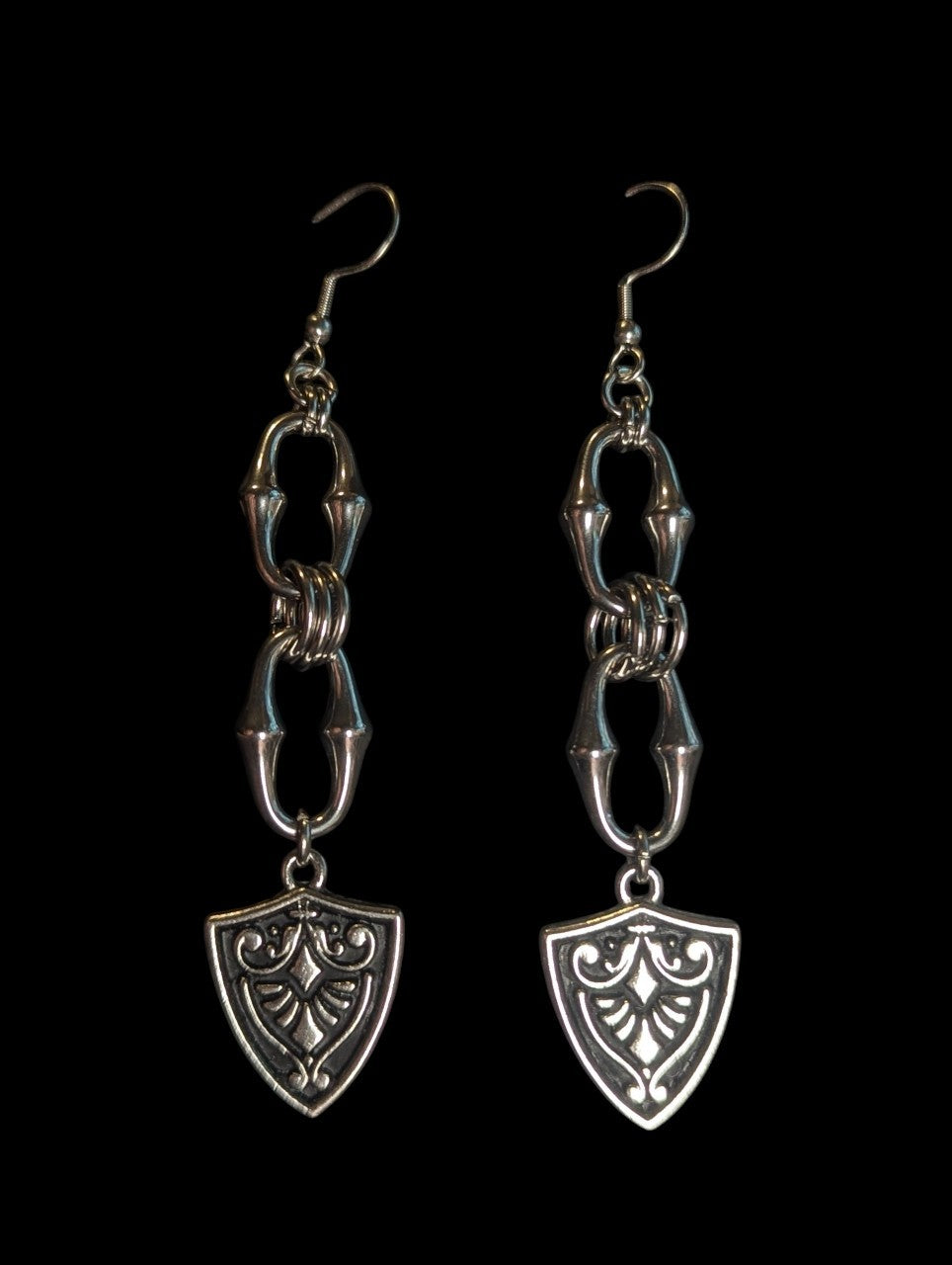 Protective Shield Chainmail Earrings
