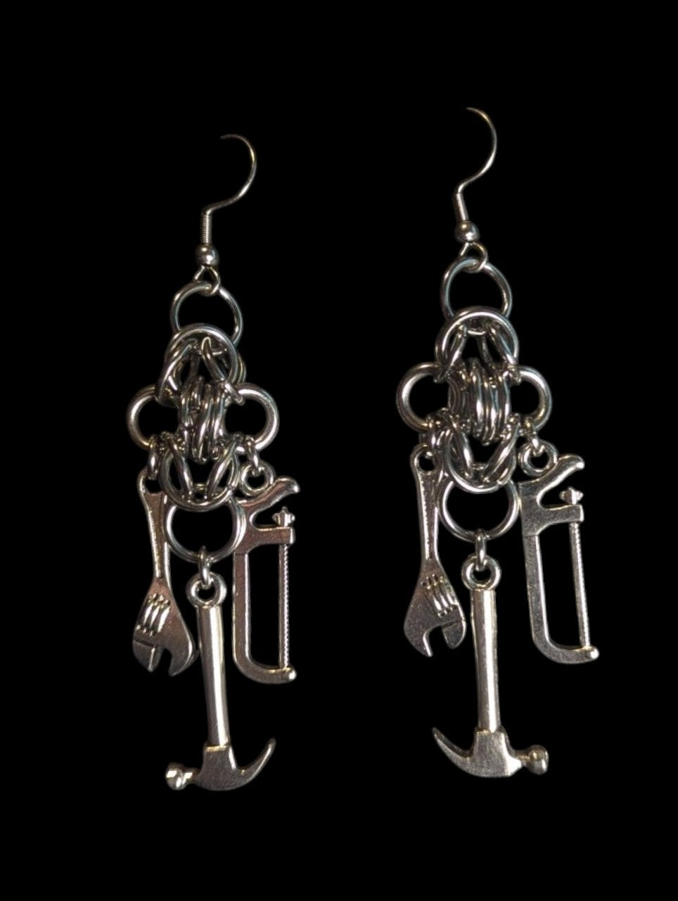 Toolbox Chainmail Earrings