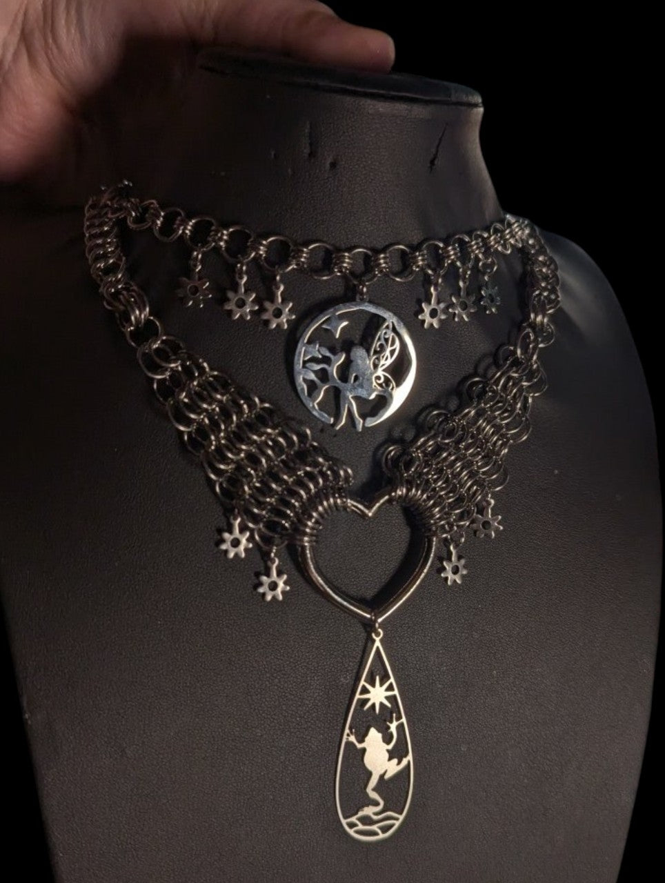 Fairy Meadow Chainmail Necklace Layered