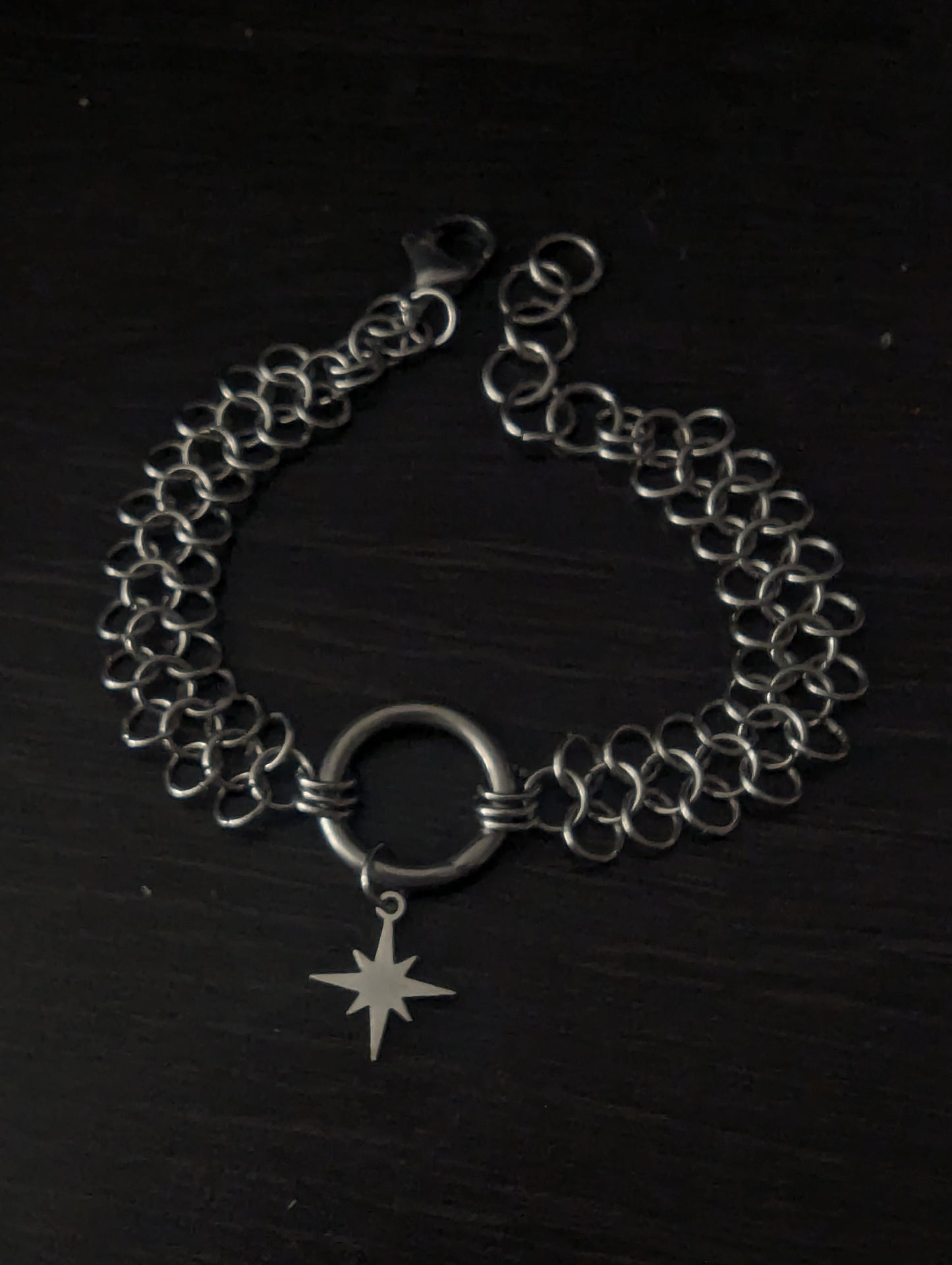 O Ring and Star Chainmail Bracelet