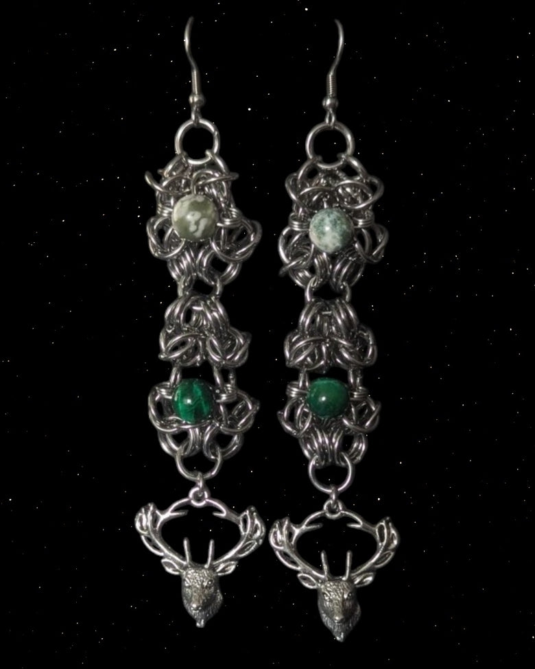 DEER HEAD EARRINGS