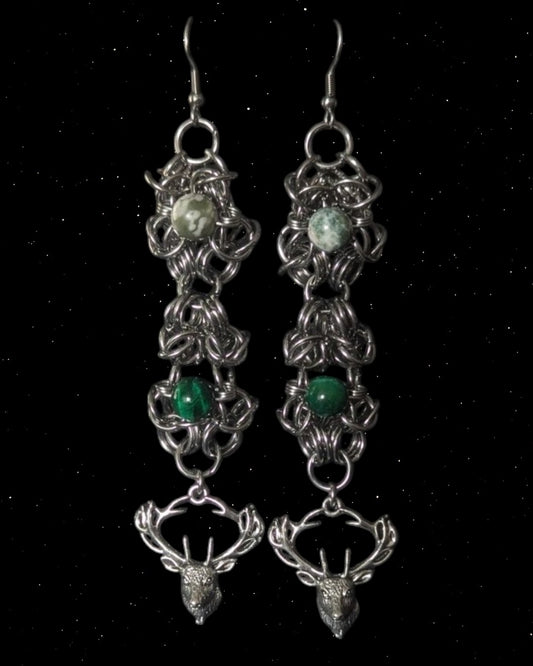 DEER HEAD EARRINGS