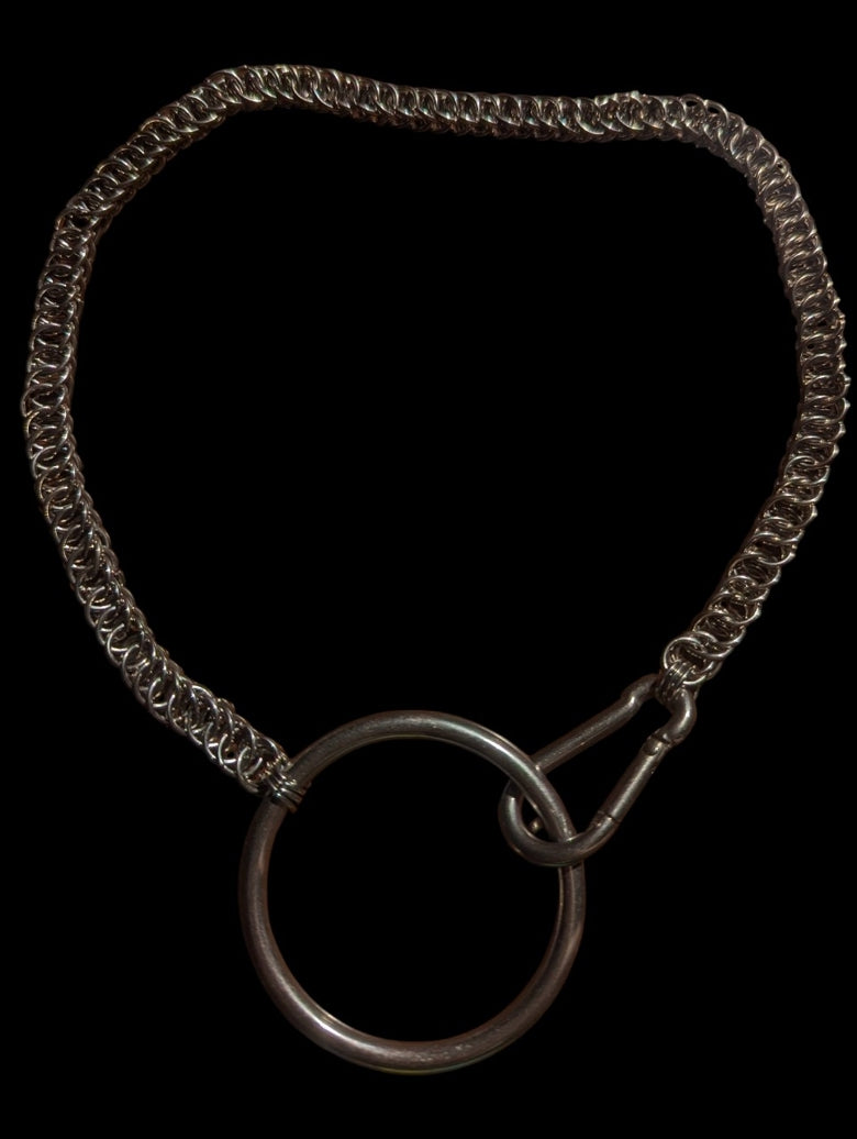 CARABINER O RING CHAINMAIL NECKLACE
