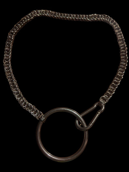 CARABINER O RING CHAINMAIL NECKLACE