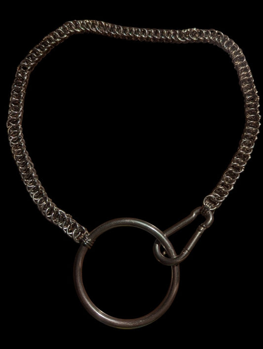 CARABINER O RING CHAINMAIL NECKLACE
