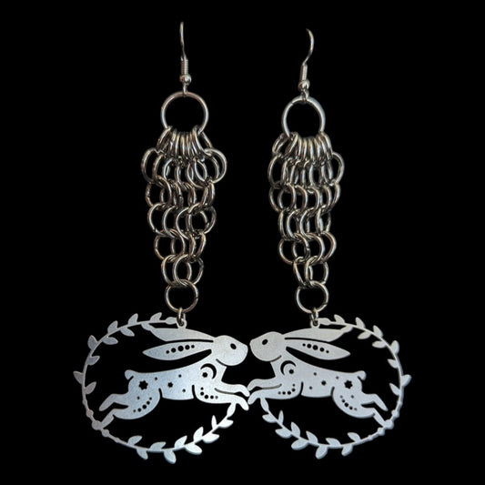 WHIMSICAL RABBITS EARRINGS