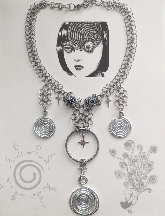 UZUMAKI INSPIRED CHAINMAIL NECKLACE