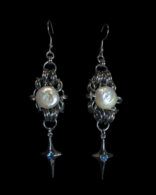 FRESWATER PEARL NORTHERN LIGHT EARRINGS