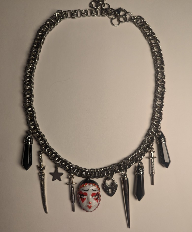 LOVE DOCTOR CLOWN CHAINMAIL NECKLACE
