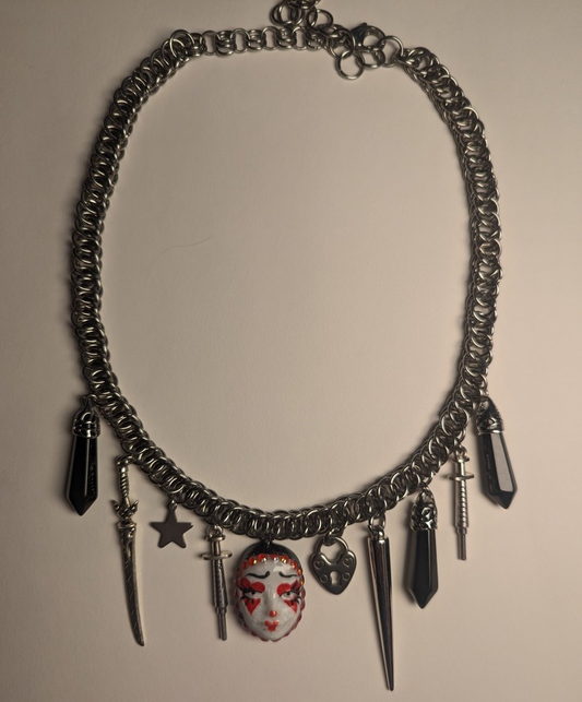 LOVE DOCTOR CLOWN CHAINMAIL NECKLACE