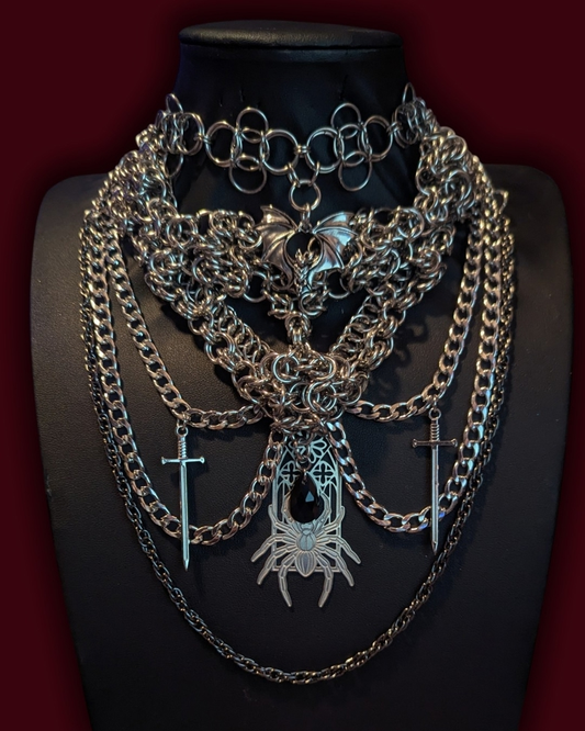 GOTHIC CATHEDRAL CHAINMAIL NECKLACE