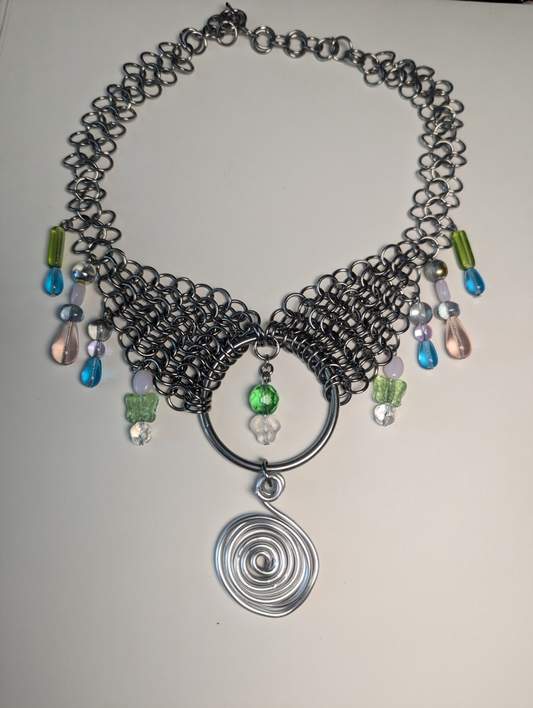 MYSTIC SPIRAL CHAINMAIL NECKLACE
