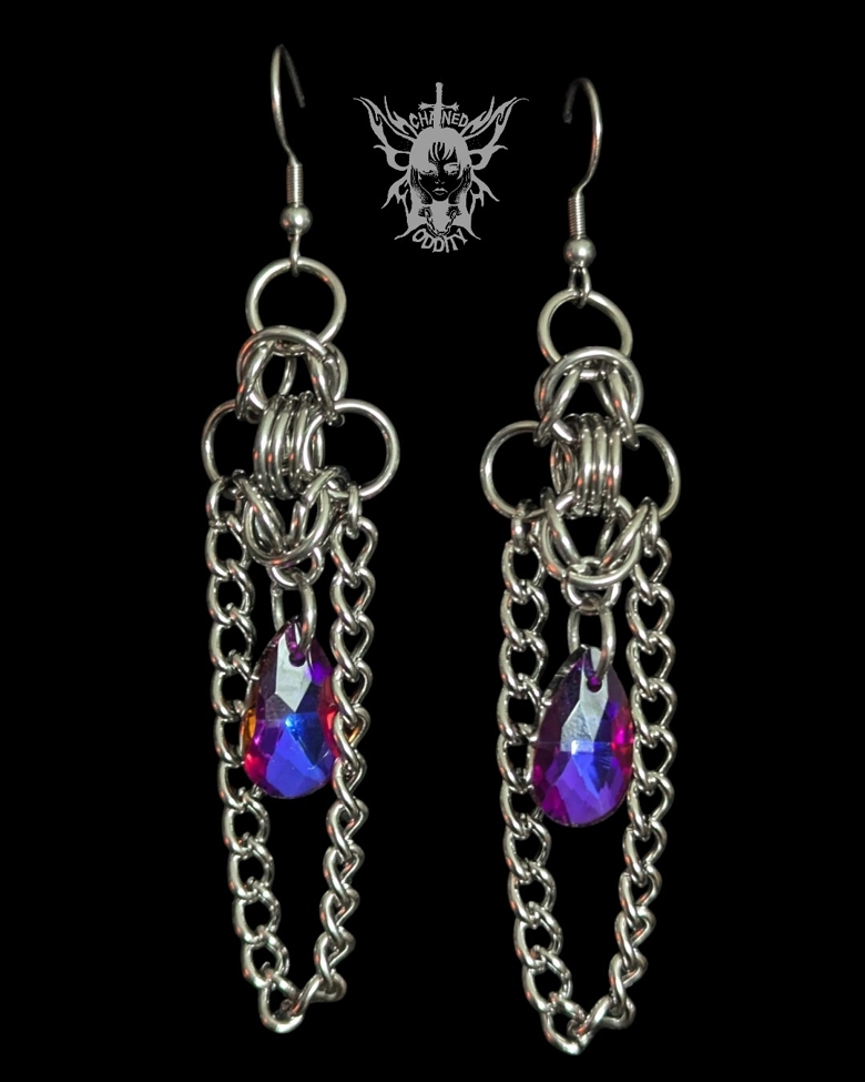 PURPLE GEMDROP EARRINGS