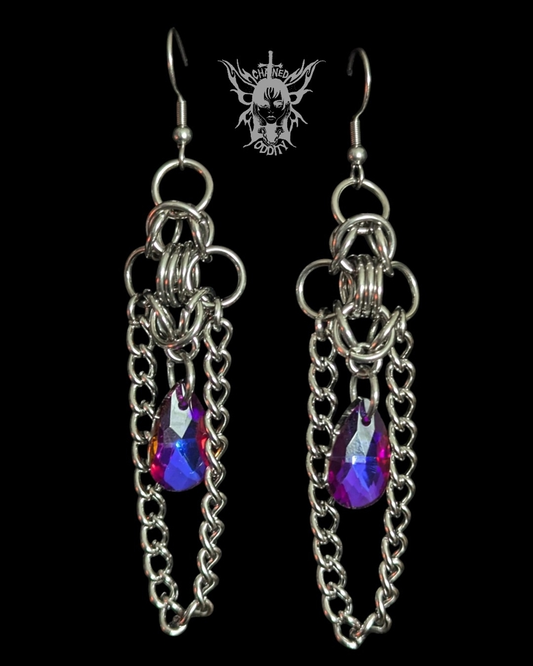 PURPLE GEMDROP EARRINGS
