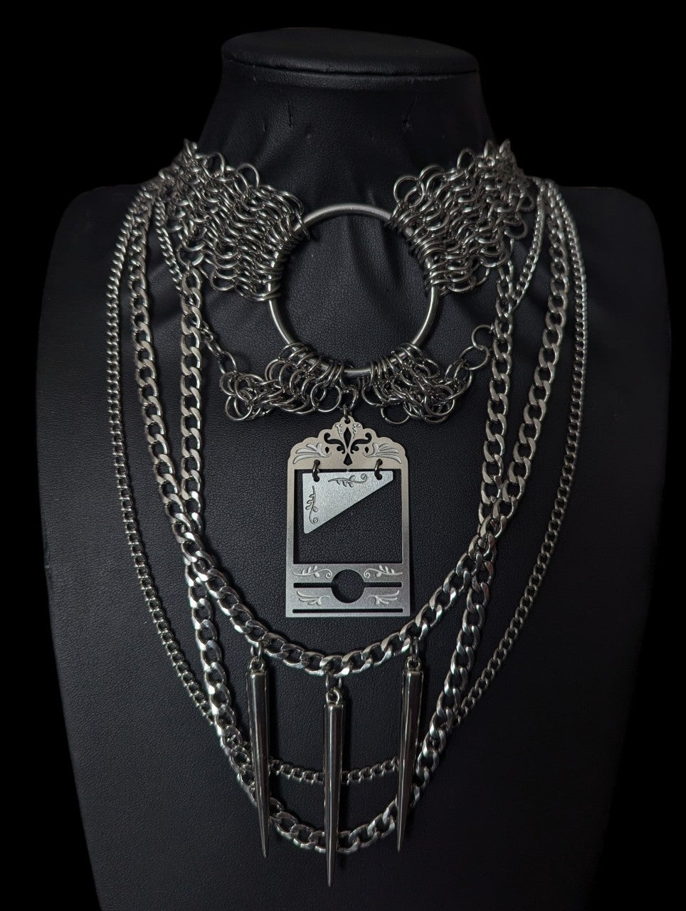 Guillotine Layered Chainmail Necklace