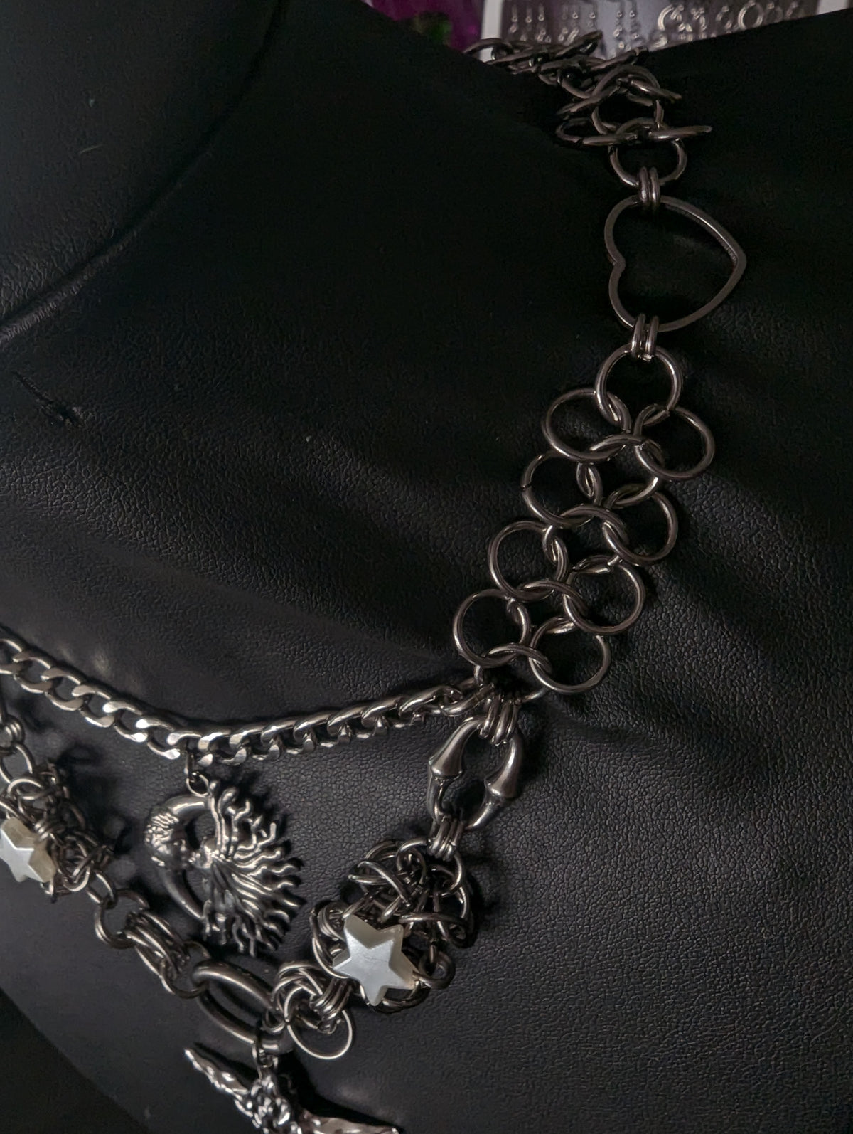 Starcrossed Lovers Chainmail Necklace