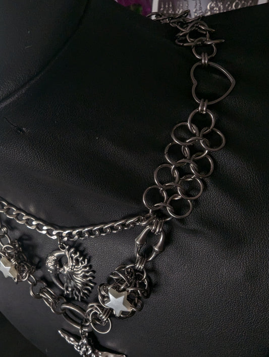 Starcrossed Lovers Chainmail Necklace