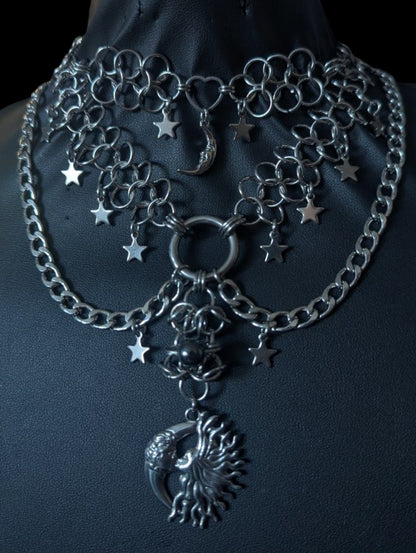 Cosmic Lovers Chainmail Necklace