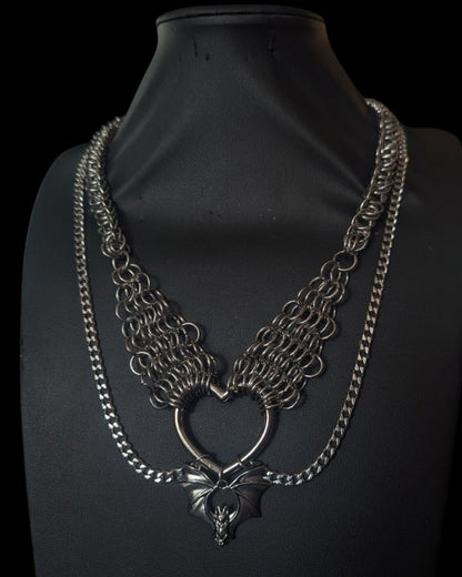 Bat Lover Chainmail Necklace