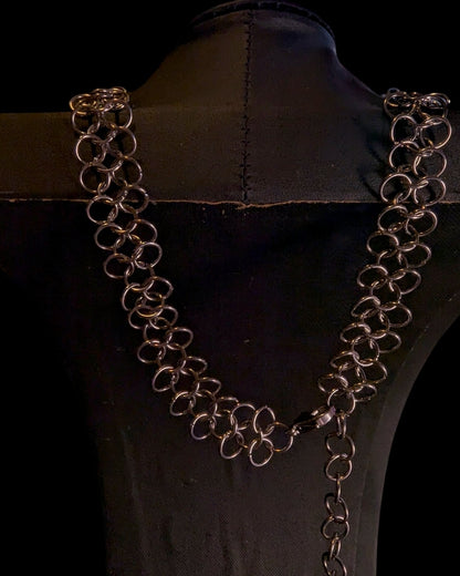 Butterfly and Spikes Chainmail Necklace