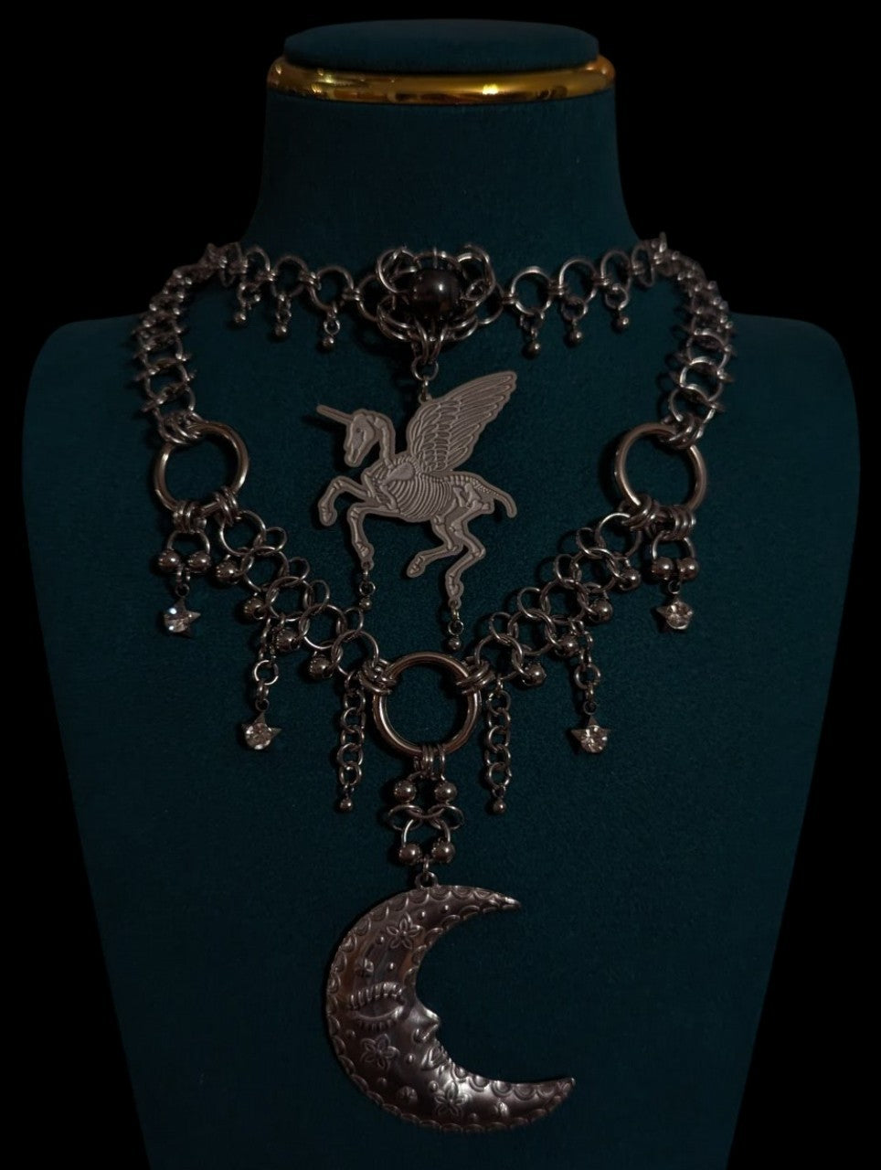 Unicorn Moonwalker Chainmail Necklace