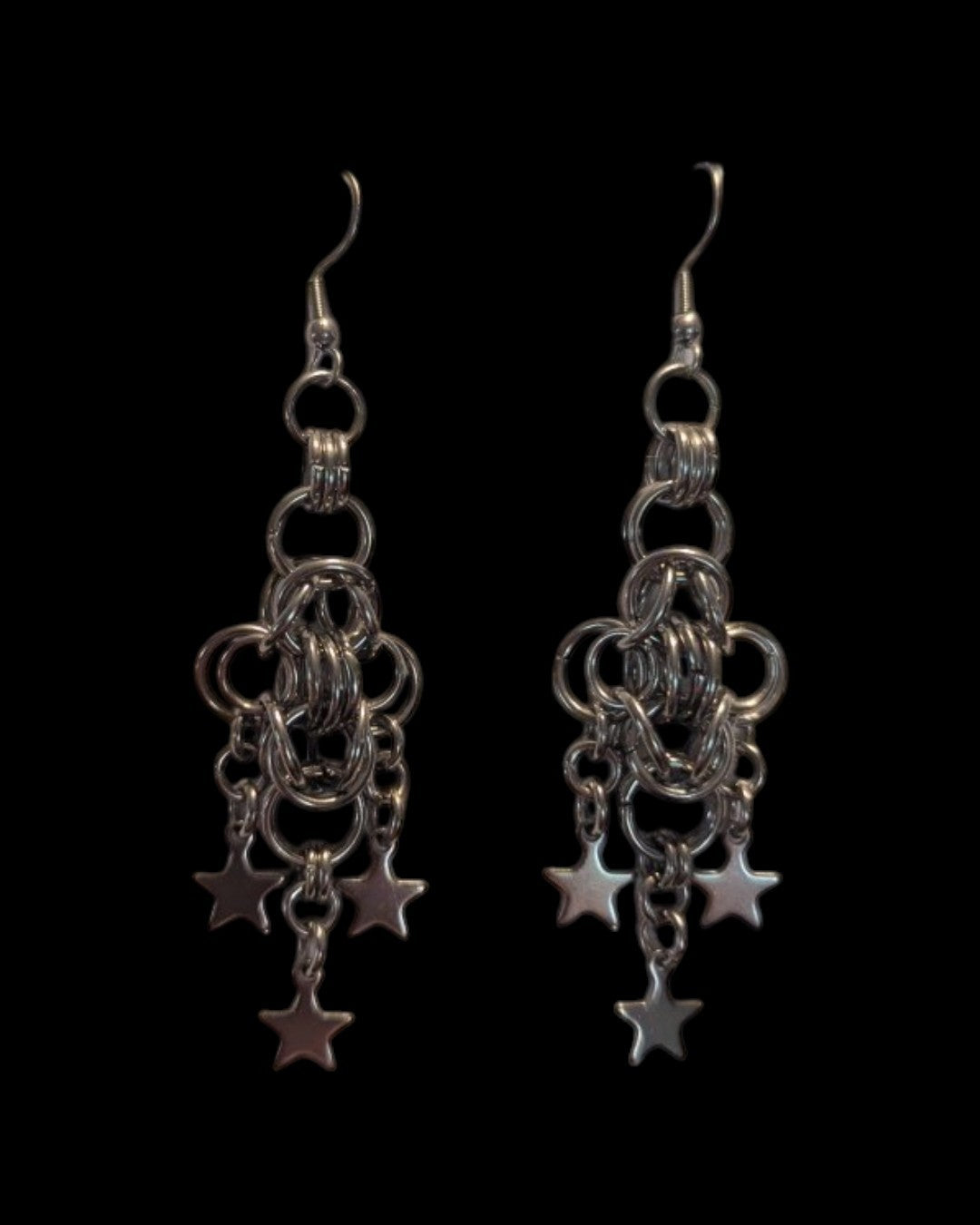 Shooting Stars Chainmail Earrings