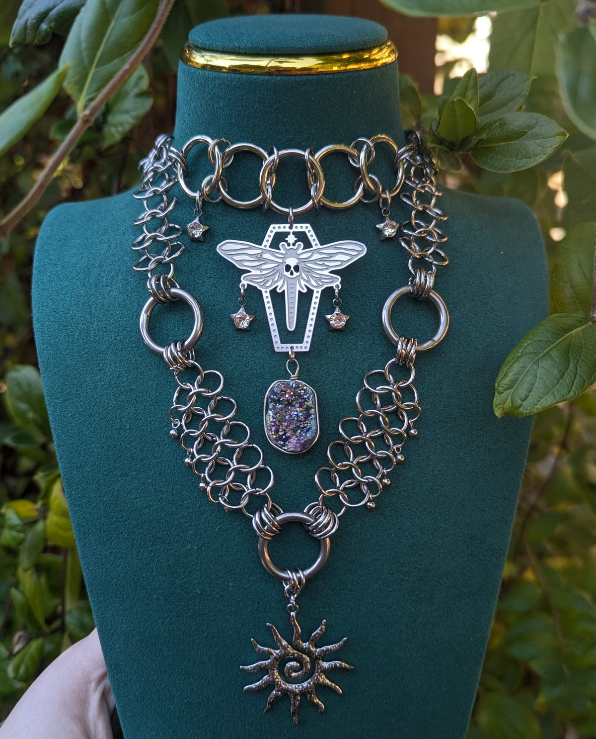 Dragonfly Daydream Chainmail Layered Necklace