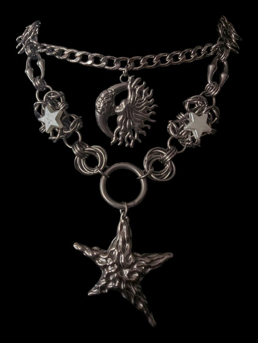 Starcrossed Lovers Chainmail Necklace